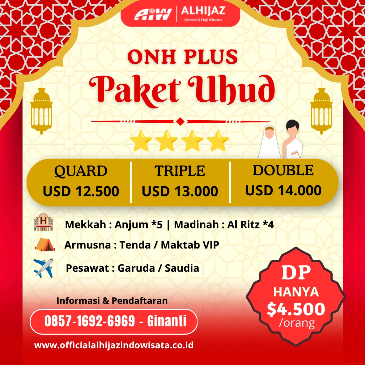 Paket Haji Plus / Khusus 2026 Bintang Empat